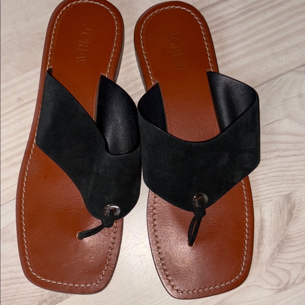 J. Crew Black and Brown Women's Sandals